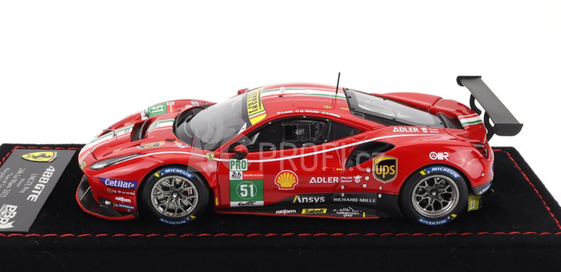 Bbr-models Ferrari 488 Gte 3.9l Turbo V8 Team Af Corse N 51 1:43, červená