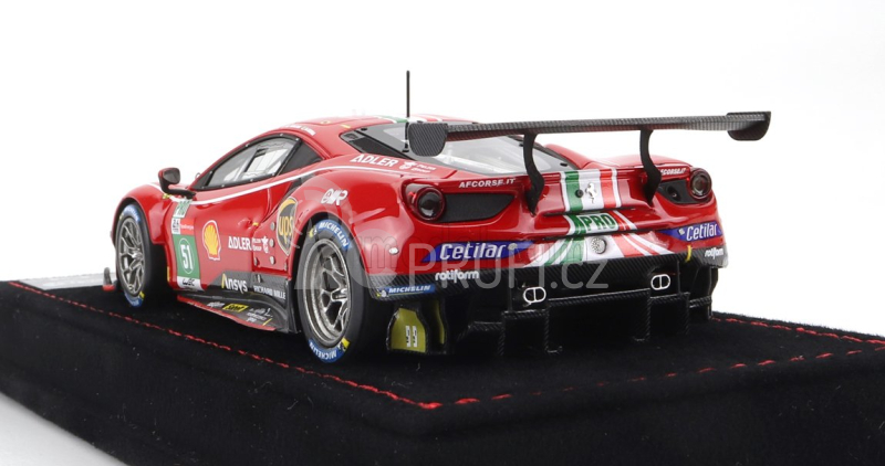 Bbr-models Ferrari 488 Gte 3.9l Turbo V8 Team Af Corse N 51 1:43, červená