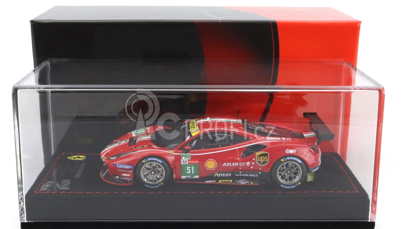 Bbr-models Ferrari 488 Gte 3.9l Turbo V8 Team Af Corse N 51 1:43, červená