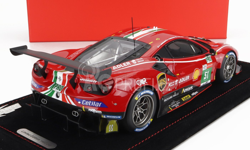 Bbr-models Ferrari 488 Gte 3.9l Turbo V8 Team Af Corse N 51 1:18, červená