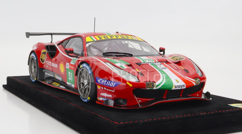 Bbr-models Ferrari 488 Gte 3.9l Turbo V8 Team Af Corse N 51 1:18, červená