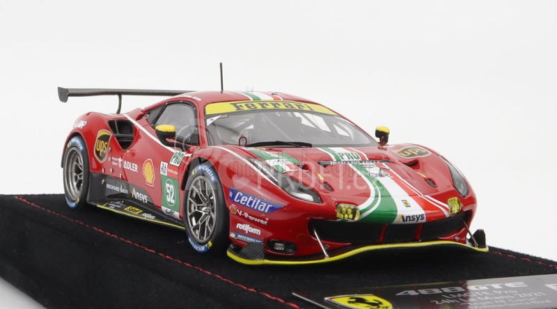 Bbr-models Ferrari 488 Gte 3.9l Turbo V8 Team Af Corse N 52 1:43, červená