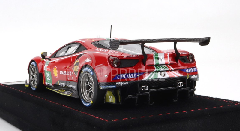 Bbr-models Ferrari 488 Gte 3.9l Turbo V8 Team Af Corse N 52 1:43, červená