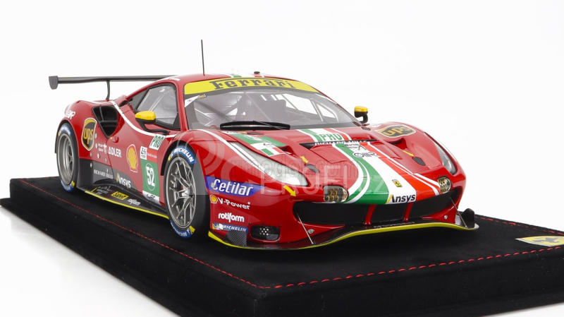 Bbr-models Ferrari 488 Gte 3.9l Turbo V8 Team Af Corse N 52 1:18, červená