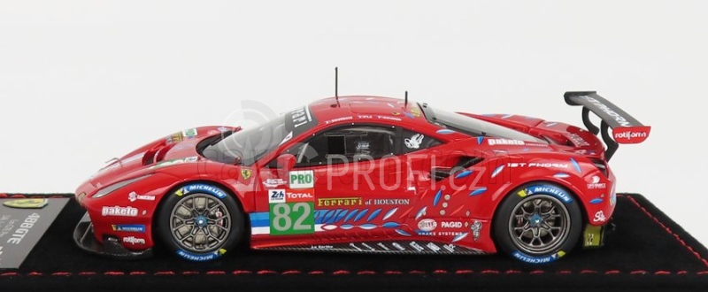 Bbr-models Ferrari 488 Gte Evo 3.9l Turbo V8 Team Risi N 82 1:43, červená