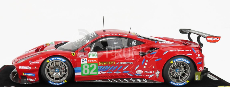 Bbr-models Ferrari 488 Gte Evo 3.9l Turbo V8 Team Risi N 82 1:18, červená