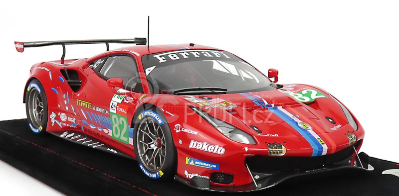 Bbr-models Ferrari 488 Gte Evo 3.9l Turbo V8 Team Risi N 82 1:18, červená