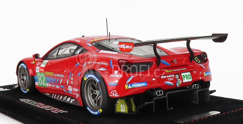 Bbr-models Ferrari 488 Gte Evo 3.9l Turbo V8 Team Risi N 82 1:18, červená