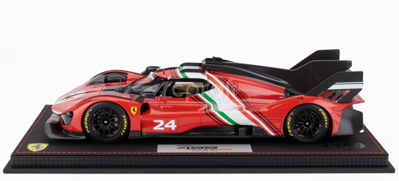 Bbr-models Ferrari 499p 3.0l Turbo V6 N 24 Modificata Launch Version 2023 - Con Vetrina - With Showcase 1:18 Červená Bílá Černá