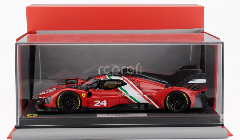 Bbr-models Ferrari 499p 3.0l Turbo V6 N 24 Modificata Launch Version 2023 - Con Vetrina - With Showcase 1:18 Červená Bílá Černá