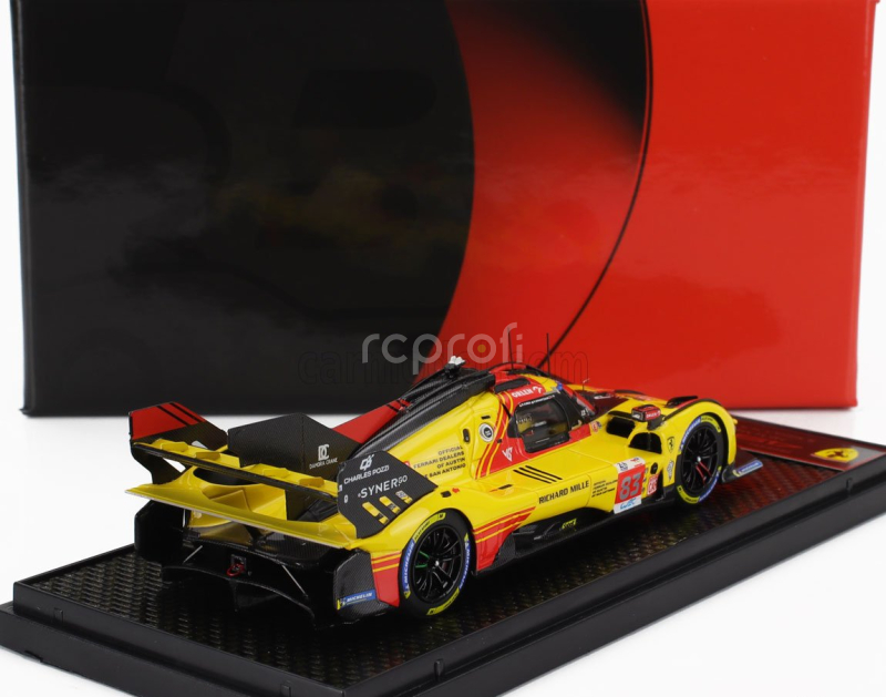 Bbr-models Ferrari 499p 3.0l Turbo V6 Team Af Corse N  83 24h Le Mans 2024 Robert Kubica - Robert Shwartzman - Yifei Ye 1:43 Žlutá Červená