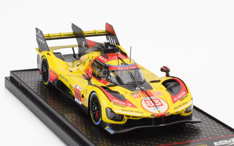 Bbr-models Ferrari 499p 3.0l Turbo V6 Team Af Corse N  83 24h Le Mans 2024 Robert Kubica - Robert Shwartzman - Yifei Ye 1:43 Žlutá Červená