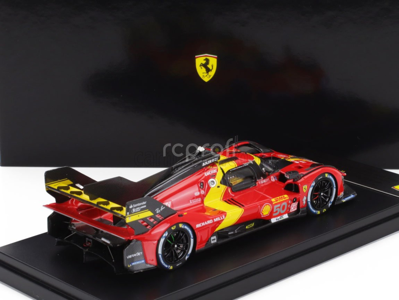 Bbr-models Ferrari 499p 3.0l Turbo V6 Team Ferrari Af Corse N 50 3rd 1000 Miles Sebring 2023 Antonio Fuoco - Miguel Molina - Nicklas Nielsen 1:43 Červená Žlutá Černá