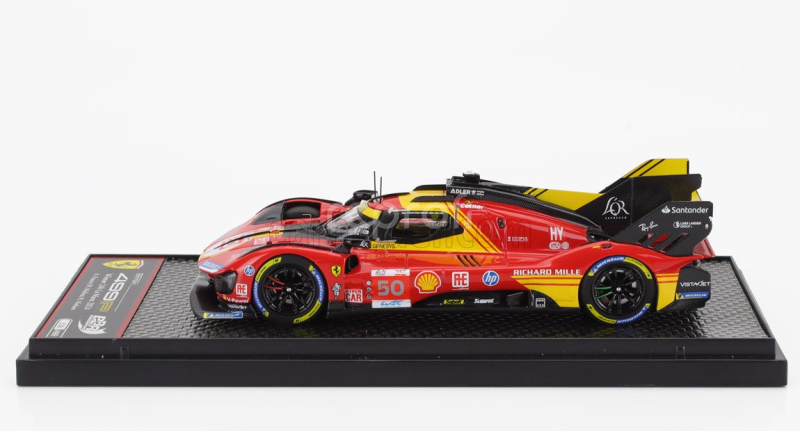 Bbr-models Ferrari 499p 3.0l Turbo V6 Team Ferrari Af Corse N 50 Winner 24h Le Mans 2024 Antonio Fuoco - Miguel Molina - Nicklas Nielsen 1:43 Červená Žlutá Černá