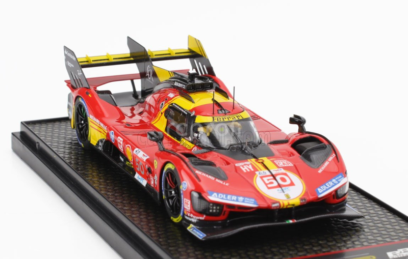 Bbr-models Ferrari 499p 3.0l Turbo V6 Team Ferrari Af Corse N 50 Winner 24h Le Mans 2024 Antonio Fuoco - Miguel Molina - Nicklas Nielsen 1:43 Červená Žlutá Černá