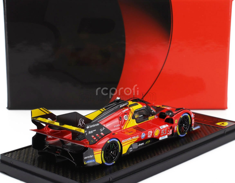 Bbr-models Ferrari 499p 3.0l Turbo V6 Team Ferrari Af Corse N 51 3rd 24h Le Mans 2024 Alessandro Pier Guidi - James Calado - Antonio Giovinazzi 1:43 Červená Žlutá Černá