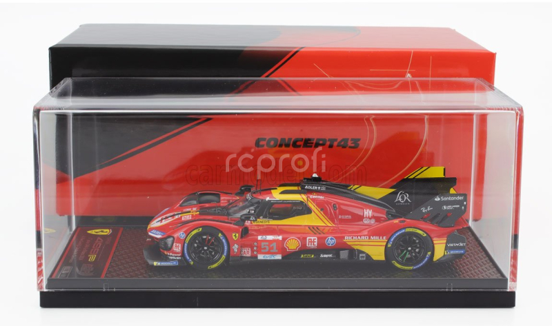 Bbr-models Ferrari 499p 3.0l Turbo V6 Team Ferrari Af Corse N 51 3rd 24h Le Mans 2024 Alessandro Pier Guidi - James Calado - Antonio Giovinazzi 1:43 Červená Žlutá Černá