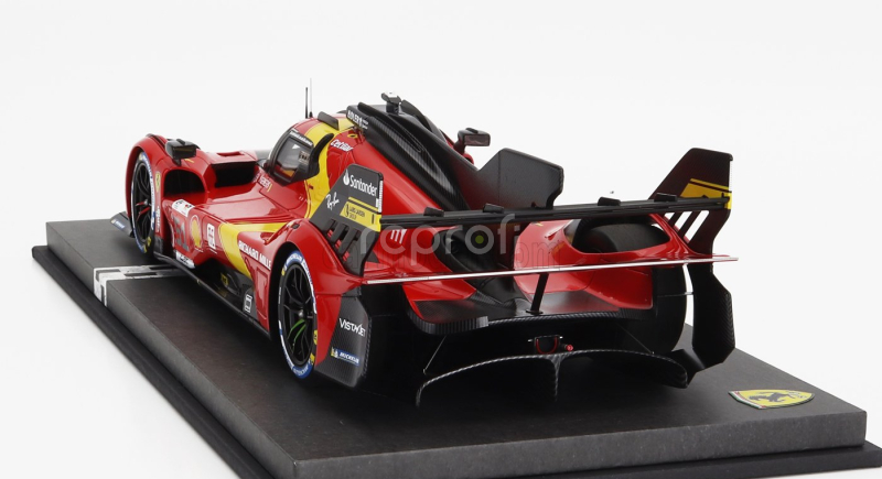 Bbr-models Ferrari 499p 3.0l Turbo V6 Team Ferrari Af Corse N 51 Winner 24h Le Mans 2023 Alessandro Pier Guidi - James Calado - Antonio Giovinazzi - Con Vetrina - With Showcase 1:18 Červená Žlutá Černá