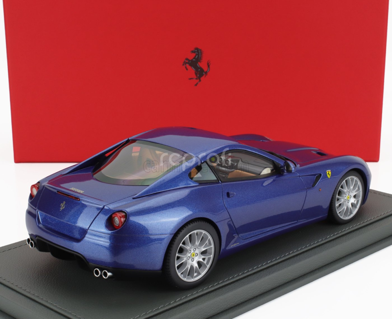 Bbr-models Ferrari 599 Gtb Fiorano 2006 - Manual Gear Box - Cambio Manuale - Con Vetrina - With Showcase 1:18 Blu Mirabeau - Blue Met