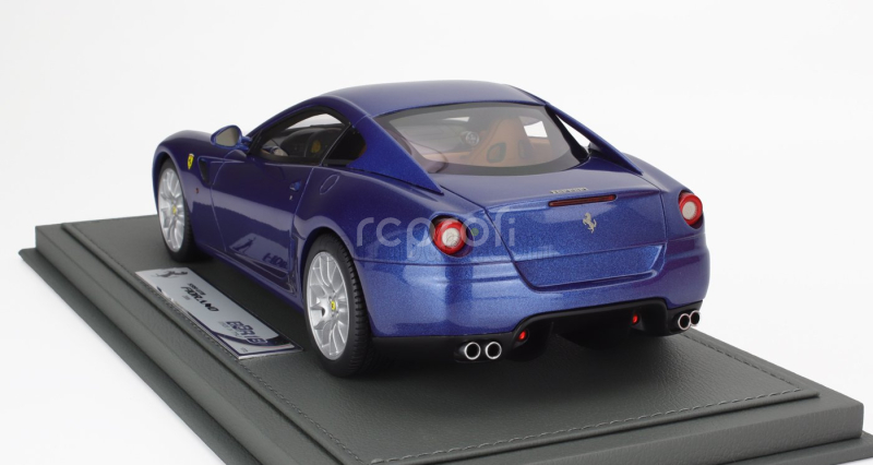 Bbr-models Ferrari 599 Gtb Fiorano 2006 - Manual Gear Box - Cambio Manuale - Con Vetrina - With Showcase 1:18 Blu Mirabeau - Blue Met