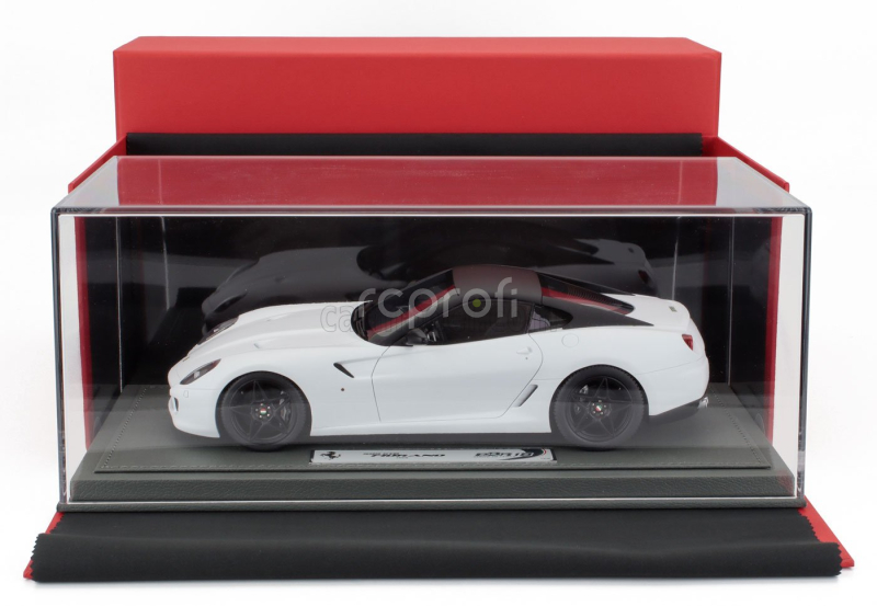 Bbr-models Ferrari 599 Gtb Fiorano 2007 - F1 Gear Box - Cambio F1 - Con Vetrina - With Showcase 1:18 Bianco Opaco - Matná Bílá Černá
