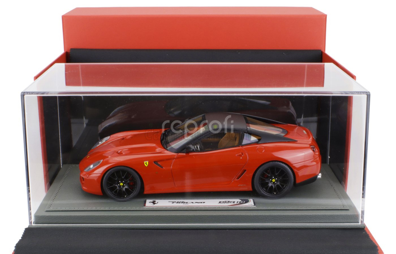 Bbr-models Ferrari 599 Gtb Fiorano 2007 - F1 Gear Box - Cambio F1 - Con Vetrina - With Showcase 1:18 Rosso Corsa - Červená Černá