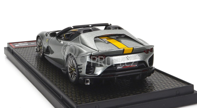 Bbr-models Ferrari 812 Competizione A Spider 2022 1:43 Grigio Coburn - Šedá Met Žlutá