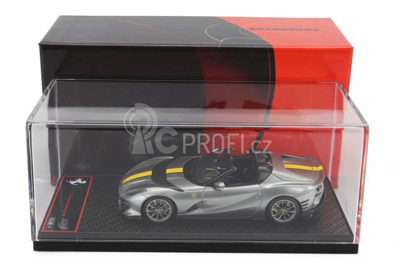 Bbr-models Ferrari 812 Competizione A Spider 2022 1:43 Grigio Coburn - Šedá Met Žlutá