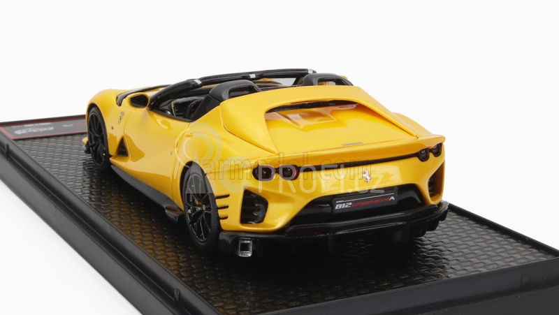 Bbr-models Ferrari 812 Competizione A Spider 2022 - Black Wheels 1:43, žlutá