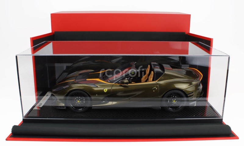 Bbr-models Ferrari 812 Competizione A Spider 2022 - Con Vetrina - With Showcase 1:12 Verde Volterra - Zelená Se Žlutou