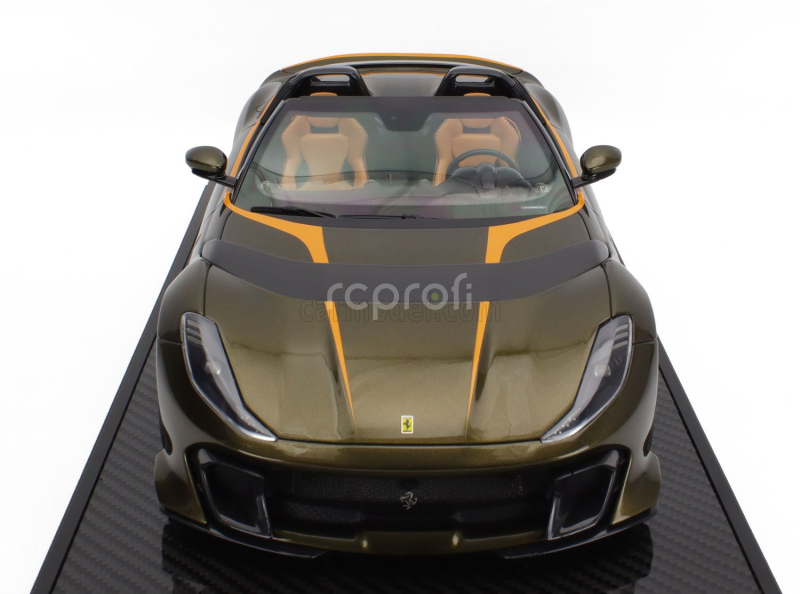 Bbr-models Ferrari 812 Competizione A Spider 2022 - Con Vetrina - With Showcase 1:12 Verde Volterra - Zelená Se Žlutou