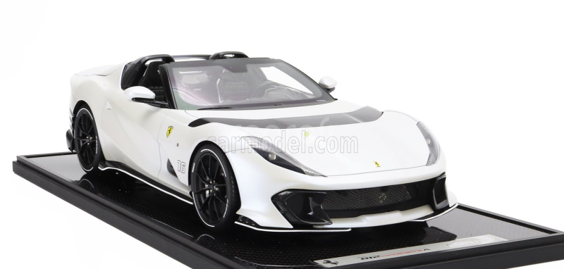 Bbr-models Ferrari 812 Competizione A Spider N 16 Personal Car Charles Leclerc 2022 - Con Vetrina - With Showcase 1:12 Bianco Onda Marina - Matná Bílá