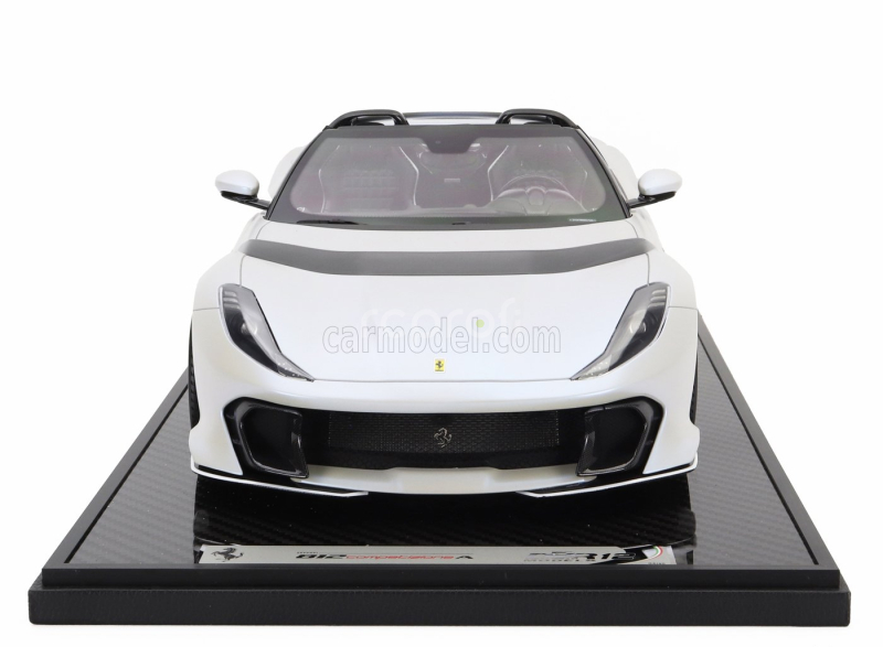 Bbr-models Ferrari 812 Competizione A Spider N 16 Personal Car Charles Leclerc 2022 - Con Vetrina - With Showcase 1:12 Bianco Onda Marina - Matná Bílá