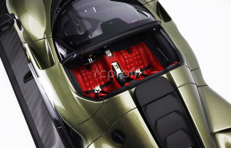 Bbr-models Ferrari Daytona Sp3 Serie Icona N 10 Open Roof 2022 - Con Vetrina - With Showcase 1:12 Verde Manzoni Lucido - Zelená Met Stříbrná