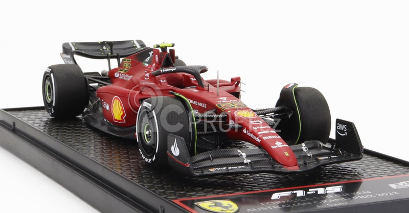 Bbr-models Ferrari F1-75 Team Scuderia Ferrari N 55 Australian Gp 2022 Carlos Sainz 1:43 Red