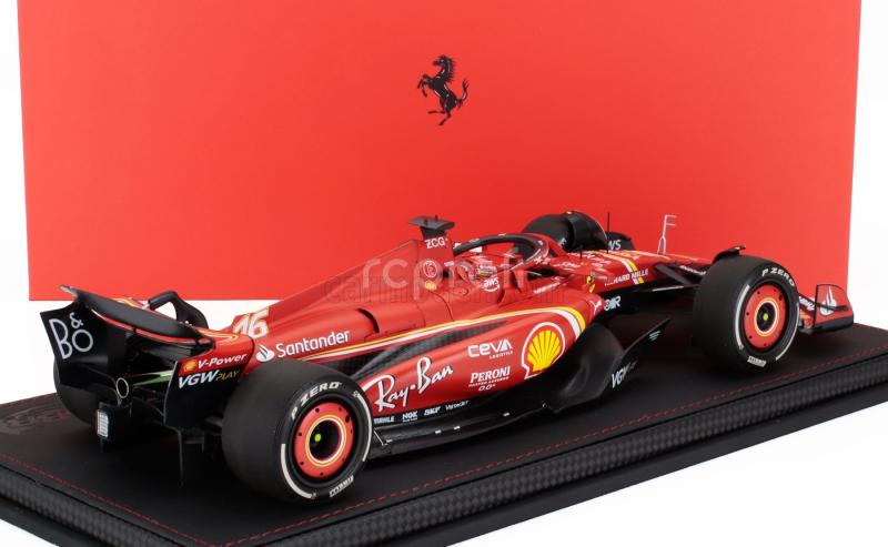 Bbr-models Ferrari F1  Sf-24 Team Scuderia Ferrari N 16 2nd Australian Gp 2024 Charles Leclerc - Con Vetrina - With Showcase 1:18 Červená Černá