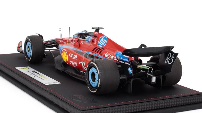 Bbr-models Ferrari F1  Sf-24 Team Scuderia Ferrari N 16 3rd Miami Gp 2024 Charles Leclerc - Con Vetrina - With Showcase 1:18 Červená Světle Modrá