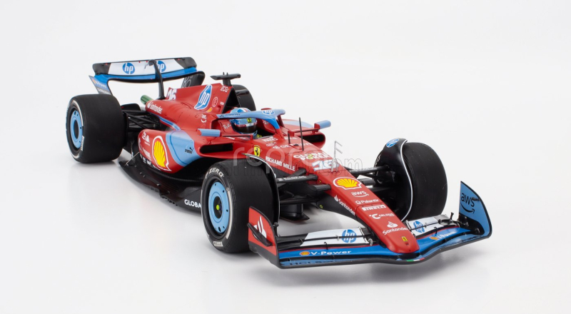 Bbr-models Ferrari F1  Sf-24 Team Scuderia Ferrari N 16 3rd Miami Gp 2024 Charles Leclerc - Polifoam Packaging 1:18 Červená Světle Modrá