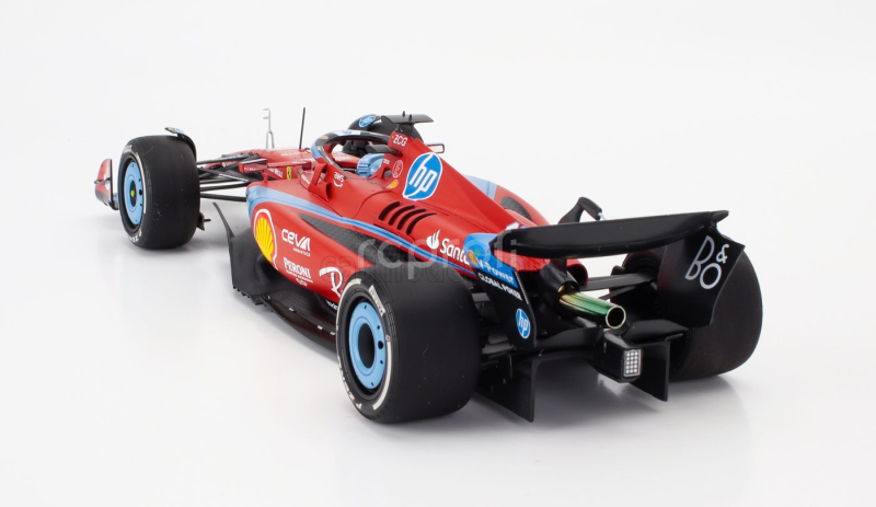 Bbr-models Ferrari F1  Sf-24 Team Scuderia Ferrari N 16 3rd Miami Gp 2024 Charles Leclerc - Polifoam Packaging 1:18 Červená Světle Modrá
