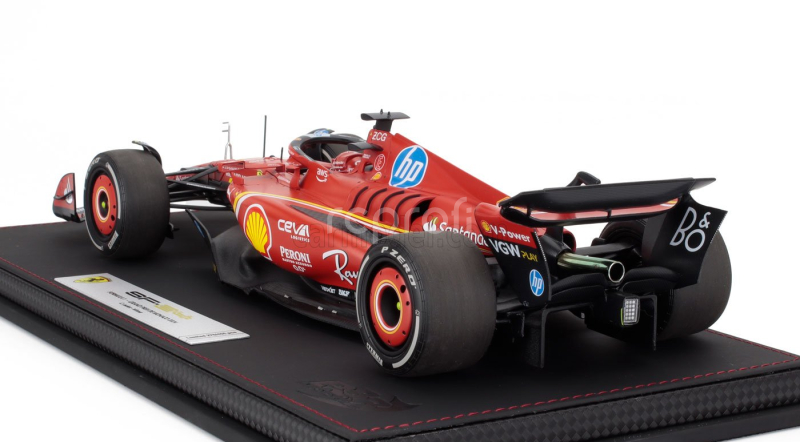 Bbr-models Ferrari F1  Sf-24 Team Scuderia Ferrari N 16 Winner Monaco Gp 2024 Charles Leclerc - Con Vetrina - With Showcase 1:18 Červená Černá