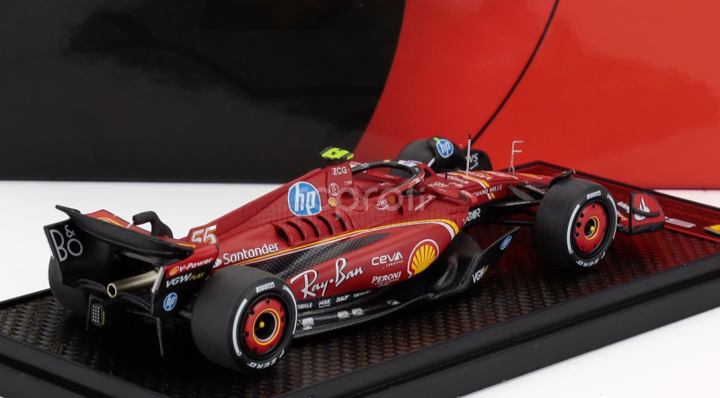 Bbr-models Ferrari F1  Sf-24 Team Scuderia Ferrari N 55 3rd Monaco Gp 2024 Carlos Sainz 1:43 Červená Bílá Žlutá
