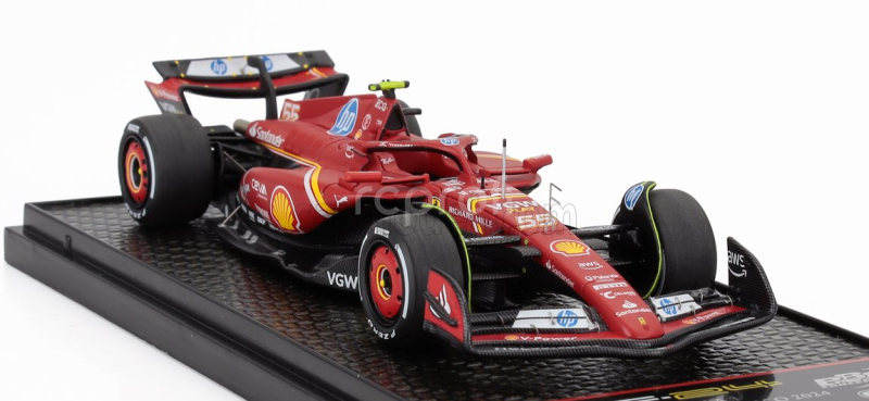 Bbr-models Ferrari F1  Sf-24 Team Scuderia Ferrari N 55 3rd Monaco Gp 2024 Carlos Sainz 1:43 Červená Bílá Žlutá