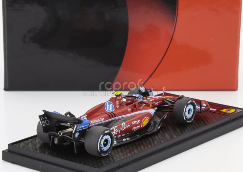 Bbr-models Ferrari F1  Sf-24 Team Scuderia Ferrari N 55 5th Miami Gp 2024 Carlos Sainz 1:43 Červená Světle Modrá