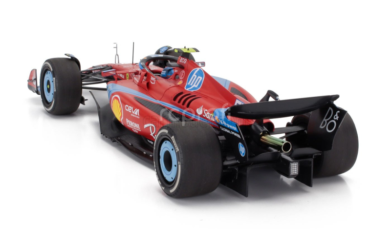 Bbr-models Ferrari F1  Sf-24 Team Scuderia Ferrari N 55 5th Miami Gp 2024 Carlos Sainz - Polifoam Packaging 1:18 Červená Černá Světle Modrá