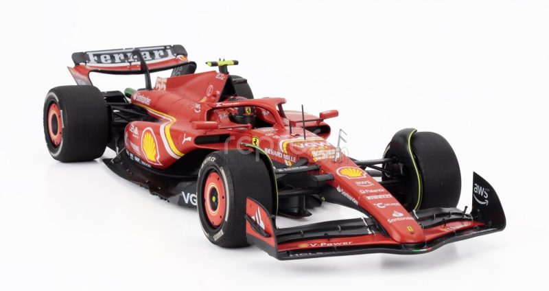 Bbr-models Ferrari F1 Sf-24 Team Scuderia Ferrari N 55 Winner Australian Gp 2024 Carlos Sainz - Polifoam Packaging 1:18 Červená Černá