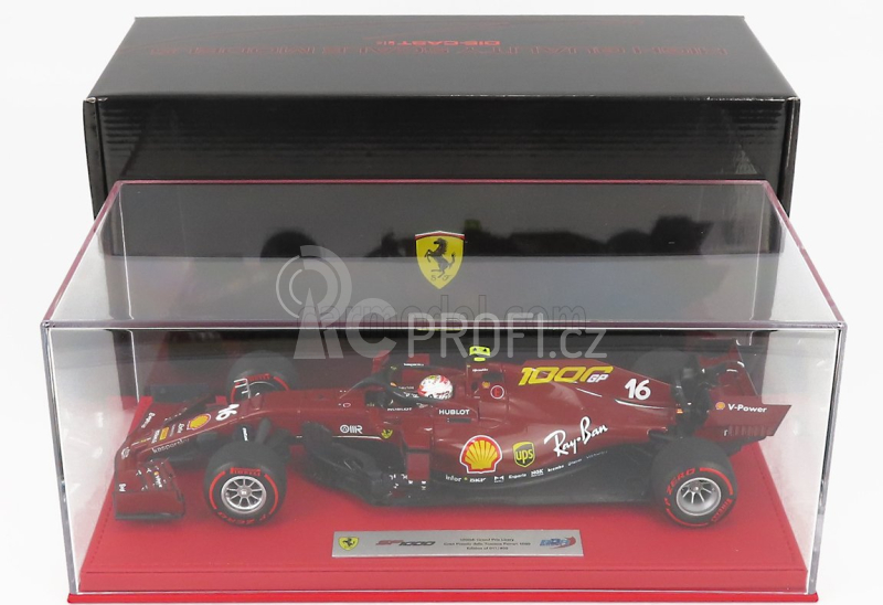 Bbr-models Ferrari F1 Sf1000 Team Scuderia Ferrari N 16 1:18, tmavě červená