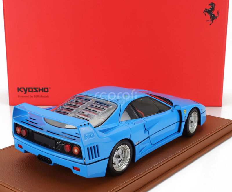 Bbr-models Ferrari F40 1987 - Con Vetrina - With Showcase 1:18 Azzurro - Světle Modrá