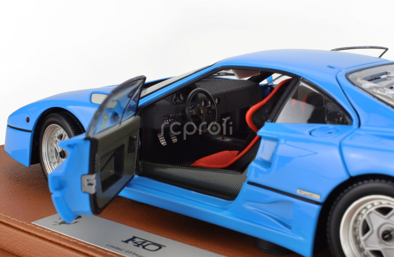 Bbr-models Ferrari F40 1987 - Con Vetrina - With Showcase 1:18 Azzurro - Světle Modrá