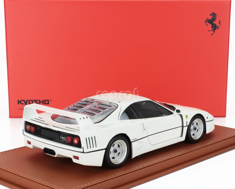 Bbr-models Ferrari F40 1987 - Con Vetrina - With Showcase 1:18 Bianco Avus - Bílá