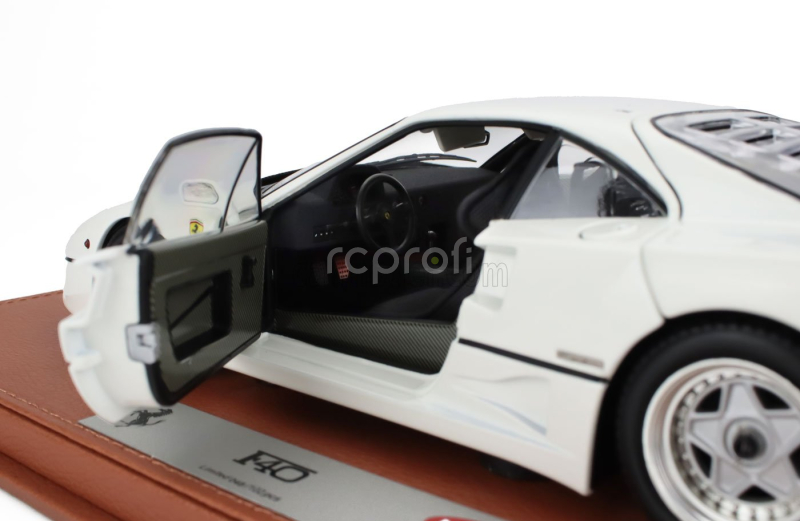 Bbr-models Ferrari F40 1987 - Con Vetrina - With Showcase 1:18 Bianco Avus - Bílá